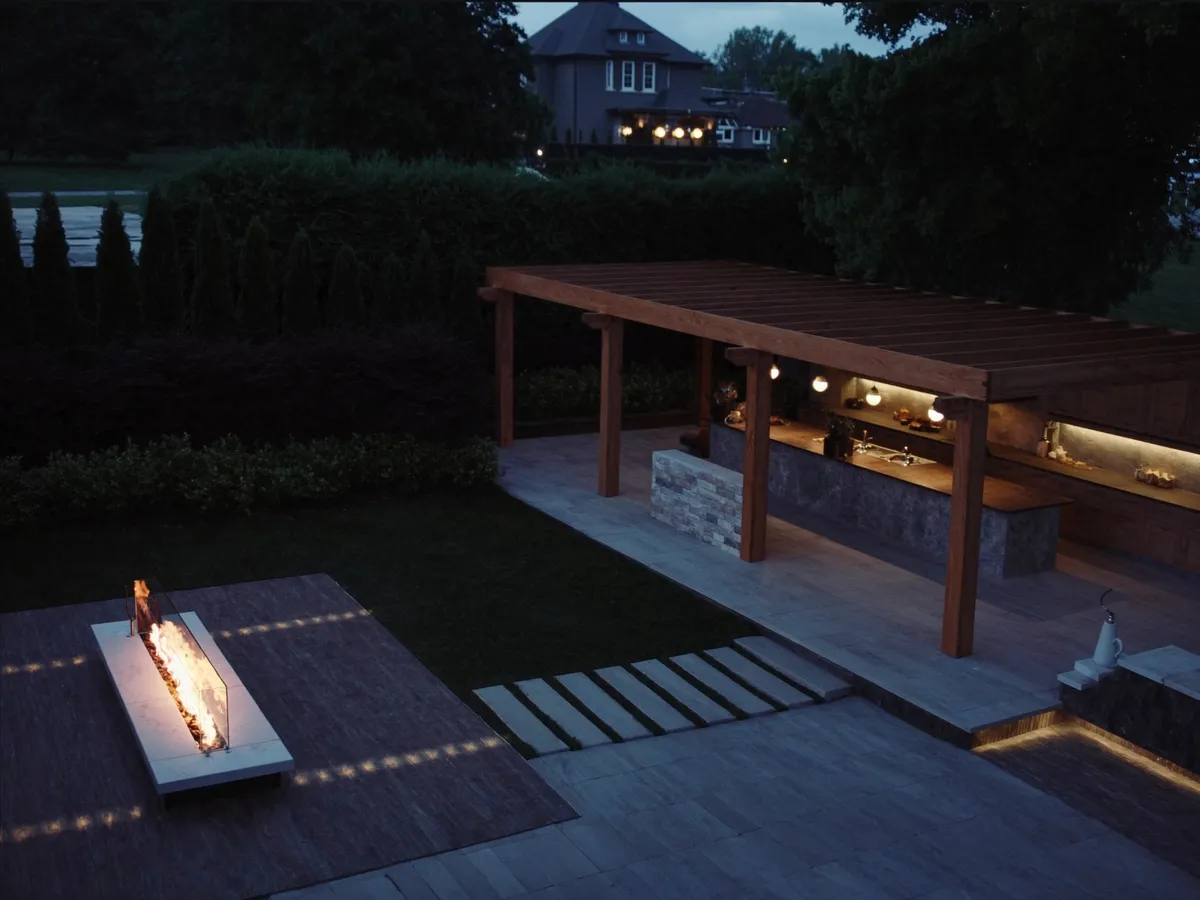Premium interlocking driveway and stone courtyard installed by a luxury landscape contractor in Etobicoke